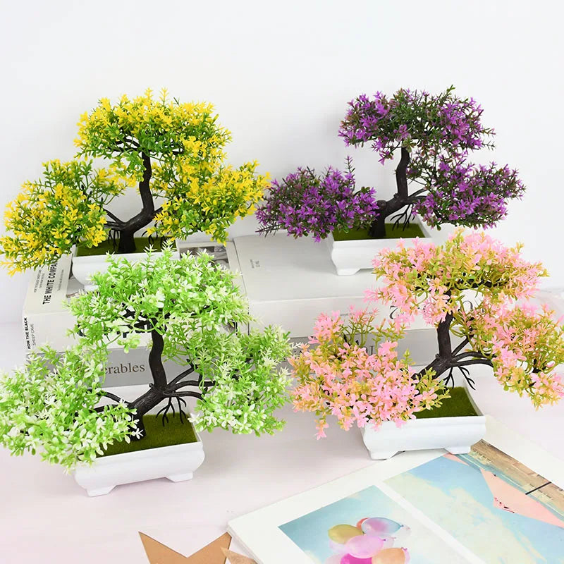 Artificial Bonsai Tree in Pot for Home Decor