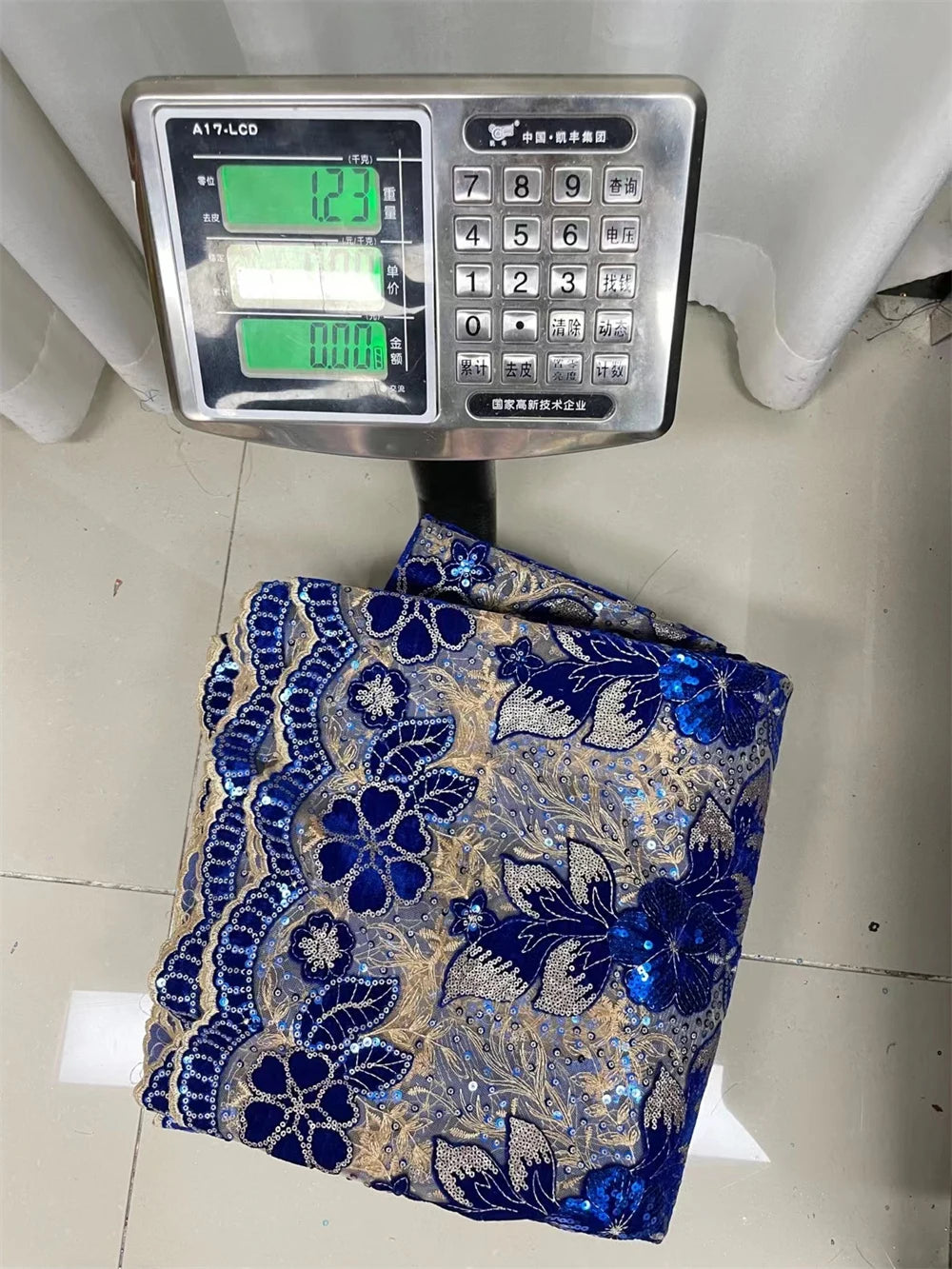 African Sequin Velvet Lace Fabric for Dressmaking RC129