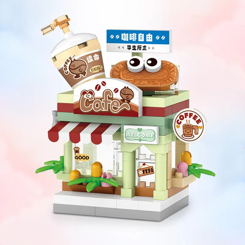 Restaurant & Dessert Street View Building Blocks Kit