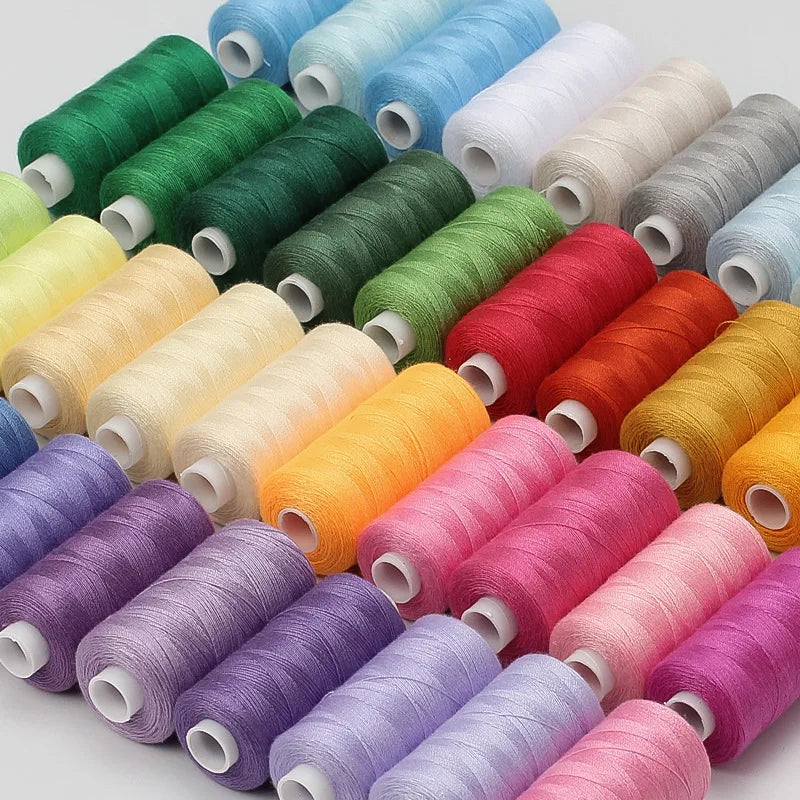 10-Color Polyester Sewing Thread Set – 400 Yards Each