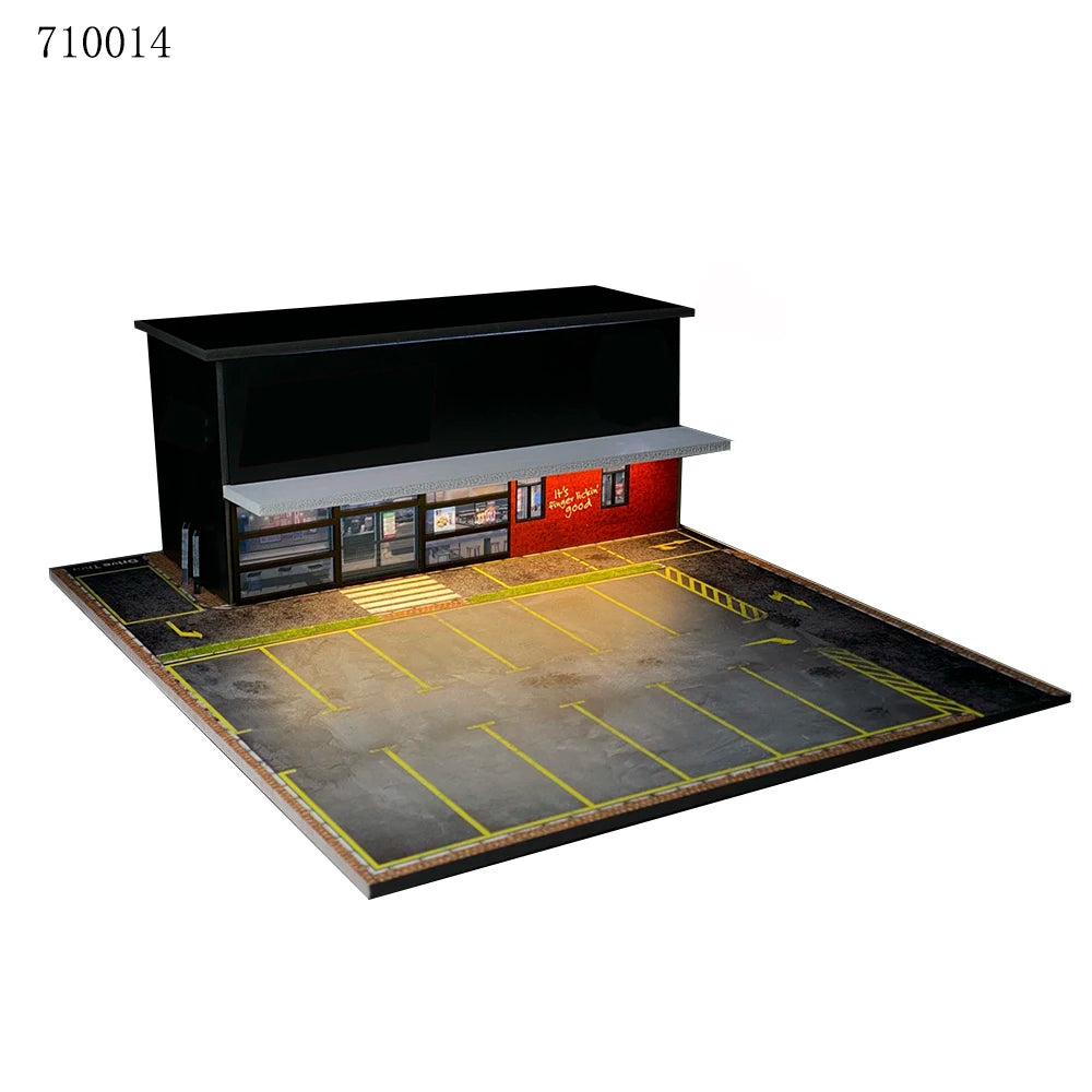 GFans 1:64 Scale Car Garage Diorama Model with LED Lights