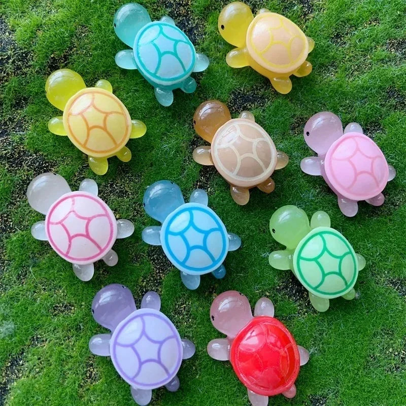 Mini Luminous Turtle Ornaments – Glowing Micro Landscape Decor