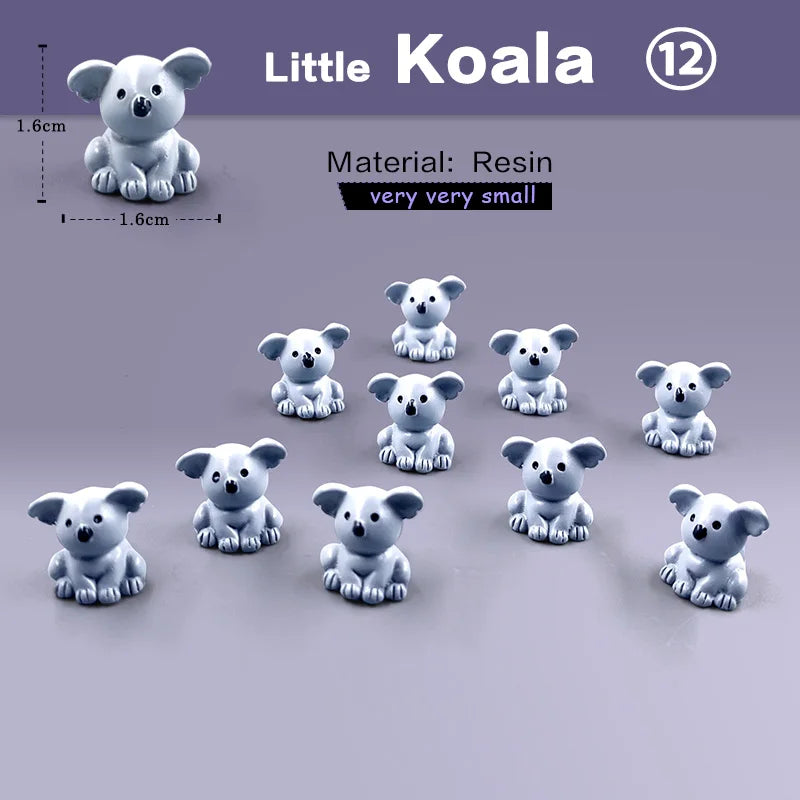 10Pcs Mini Animal Figurines Garden Decorations