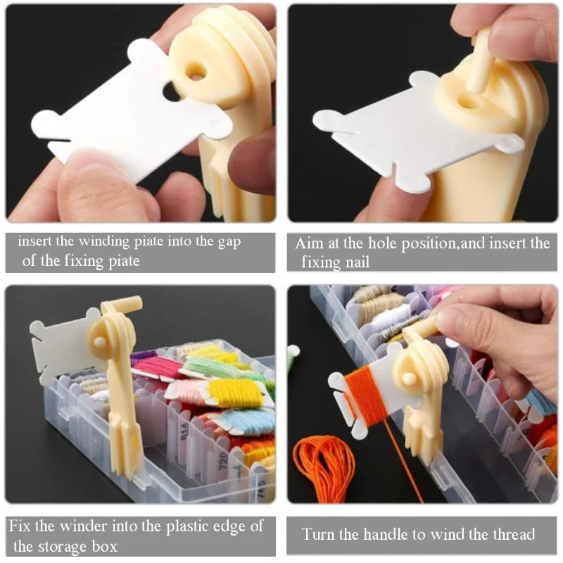 36-Grid Embroidery Floss Organizer Box Set