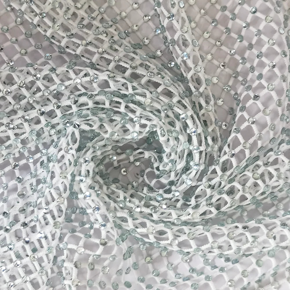 Rhinestone Mesh Applique Trim for DIY Crafts