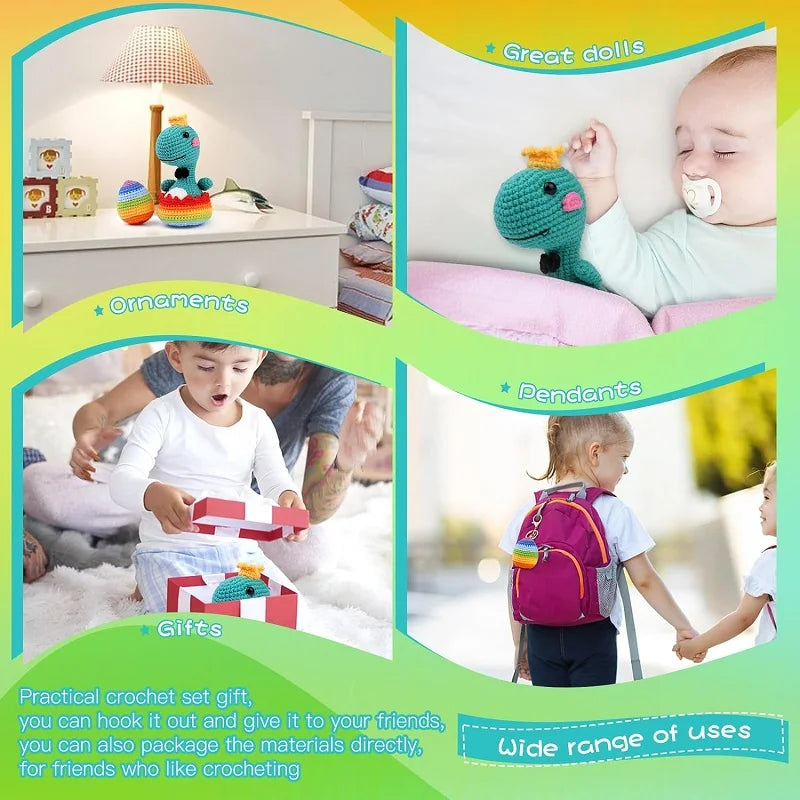 Animal Crochet Starter Kit for Beginners (Non-Finished, 10cm)