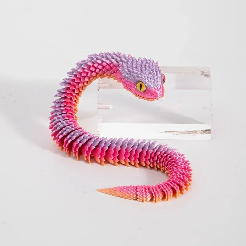3D Printed Movable Snake – 2025 New Year Gift & Desktop Ornament