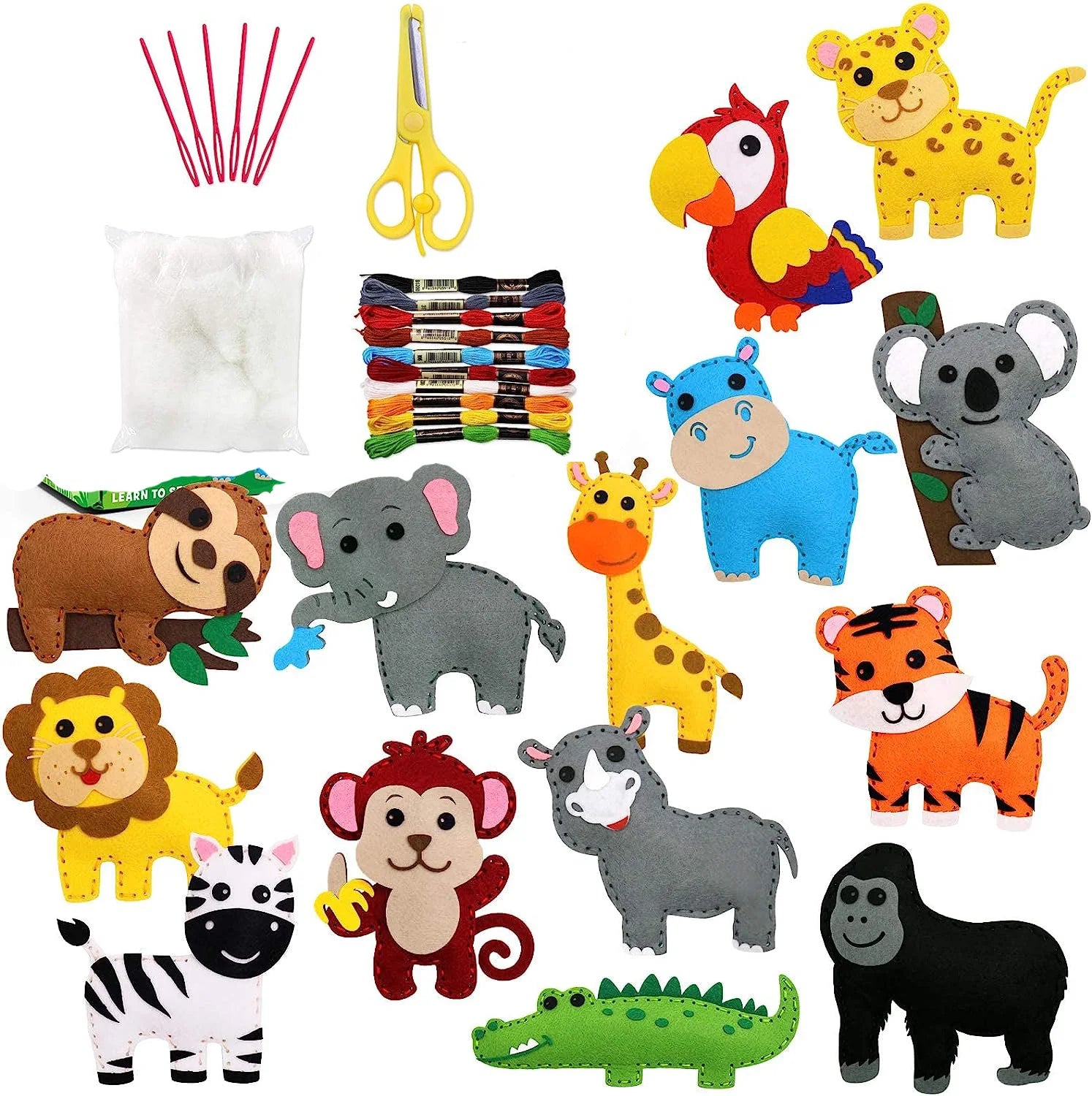Woodland Animals DIY Felt Sewing Kit for Kids