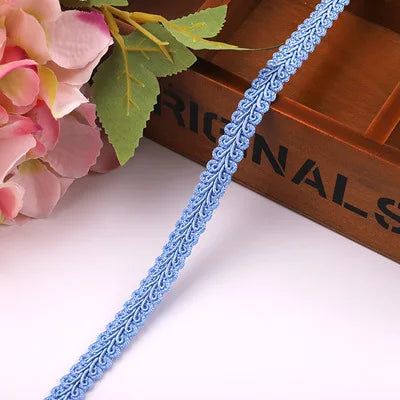 10Y Gold Silver Braided Lace Trim Ribbon