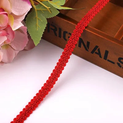 10Y Gold Silver Braided Lace Trim Ribbon