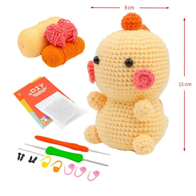 Fenrry DIY Crochet Kit – Dinosaur-Shaped Doll with Yarn & Tools