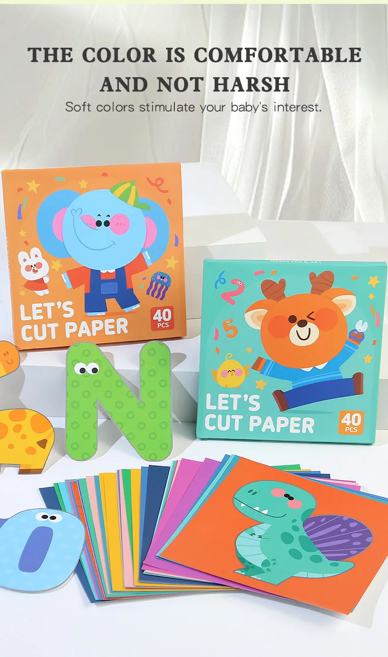 Kids Animal Origami Paper Cutting Book