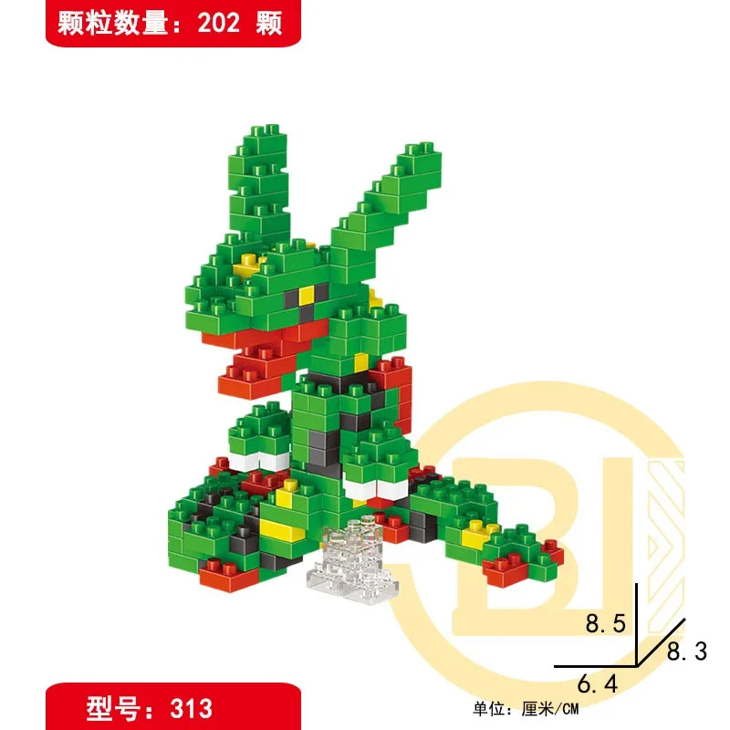 Mini Pokémon Building Blocks – Pikachu, Charizard, Eevee, Mewtwo
