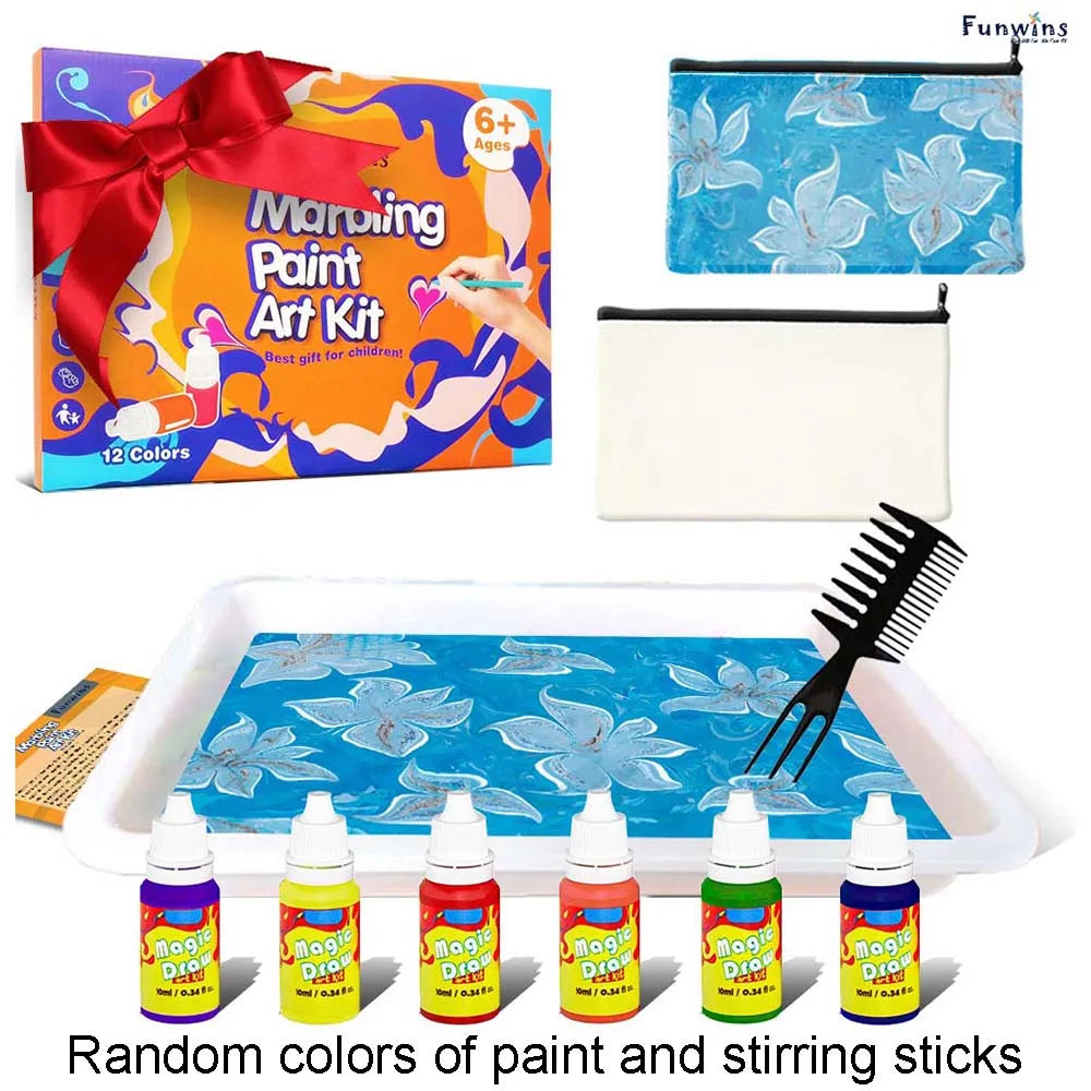 Marble Painting Kit for Kids – Water Marbling Art Set