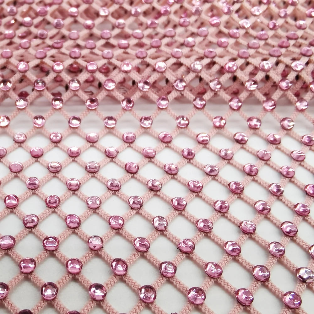 Rhinestone Mesh Applique Trim for DIY Crafts