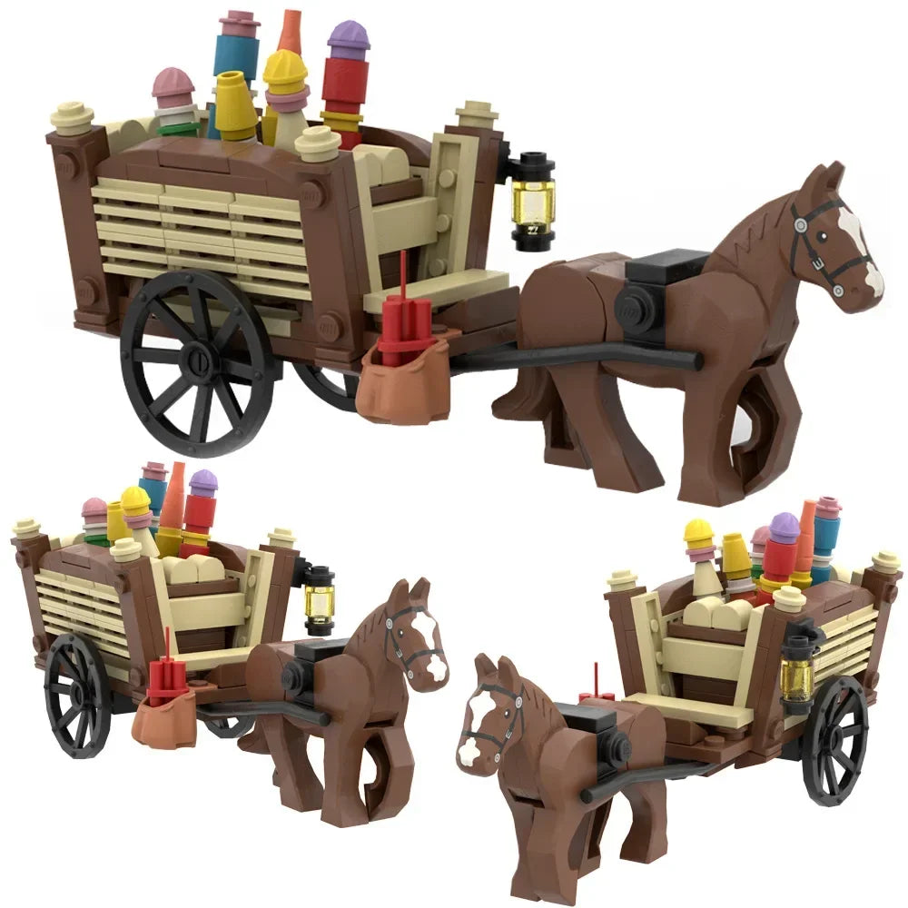 MOC Medieval Carriage & Military Weapons Set