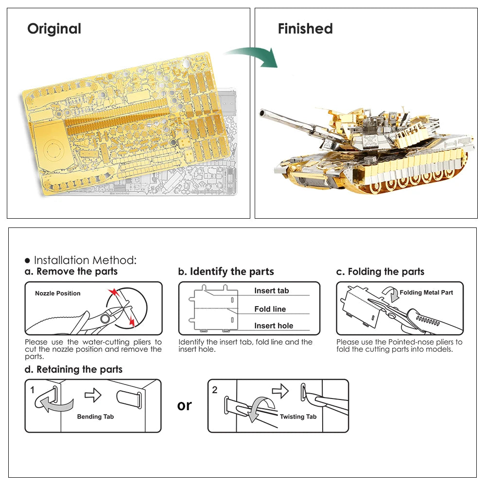 Piececool 3D Metal Tank Model Kit