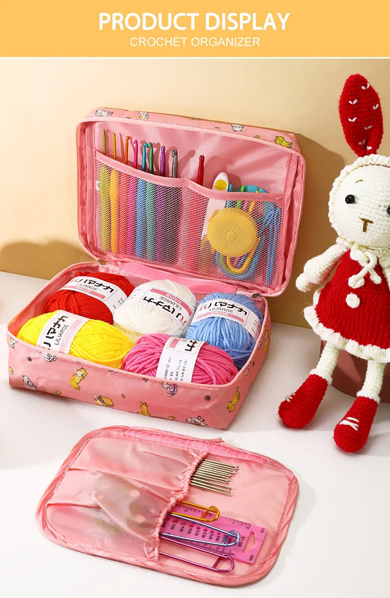 Gradient Cotton Yarn & 59pcs Crochet Hook Kit – DIY Beginner Knitting Set