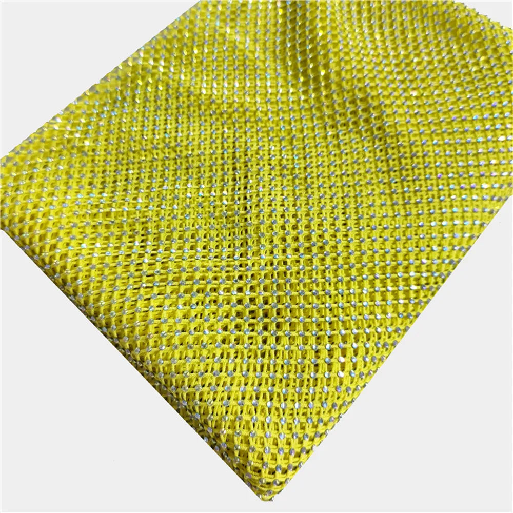 Rhinestone Mesh Applique Trim for DIY Crafts
