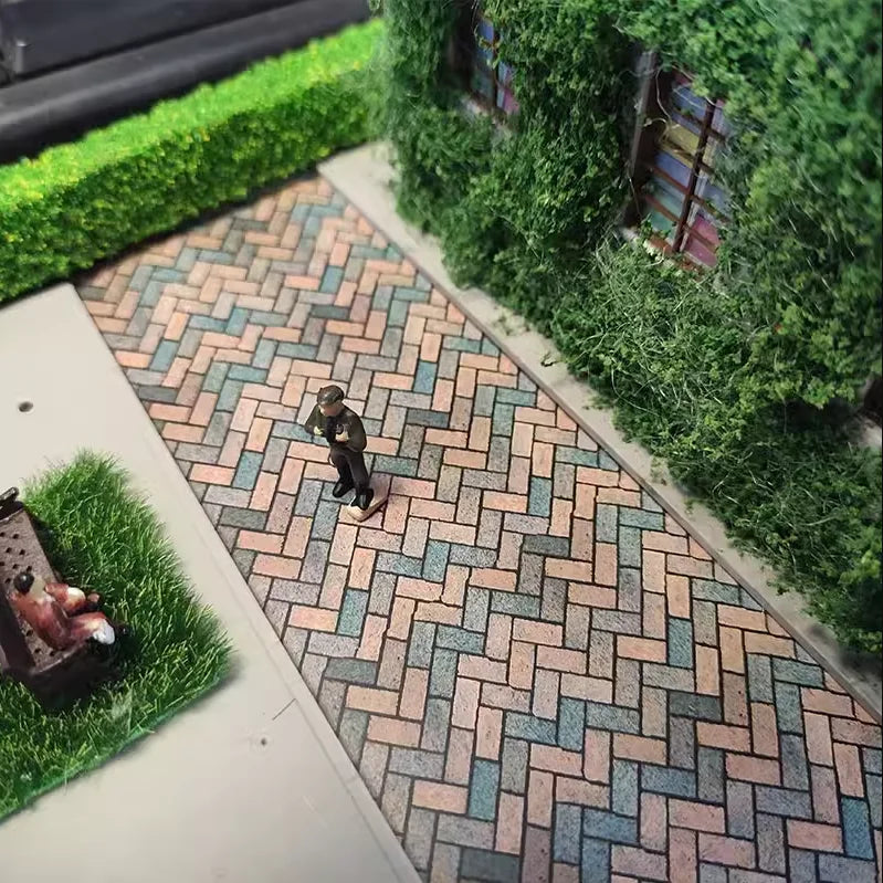 Miniature Road & Pavement Sticker Set (2pcs, 21x29cm)