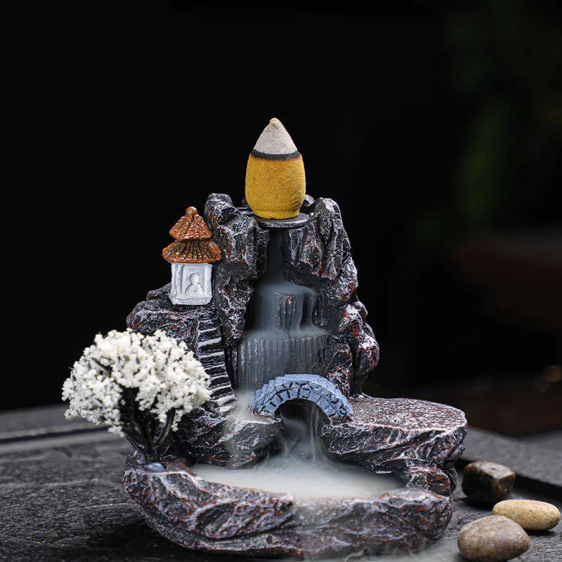 Backflow Incense Burner – Waterfall Aromatherapy Holder with Cones