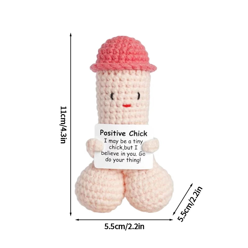 Positive Crochet Doll Kit – Handmade Gift with Affirmation Card