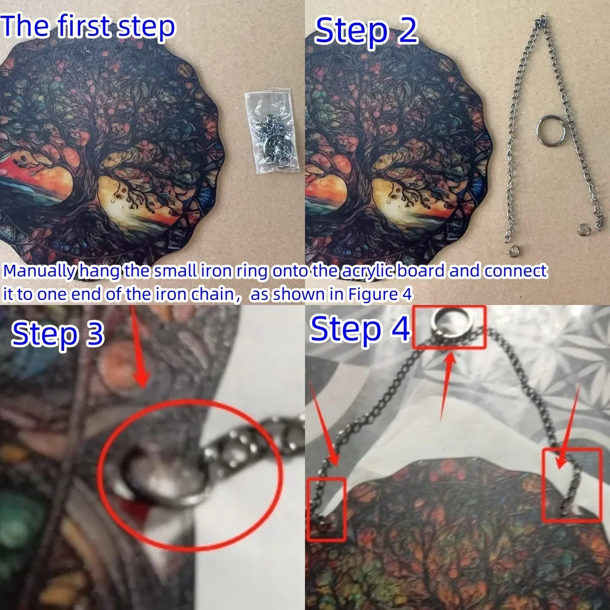 Tree of Life Sun Hanging Wall Art Decor