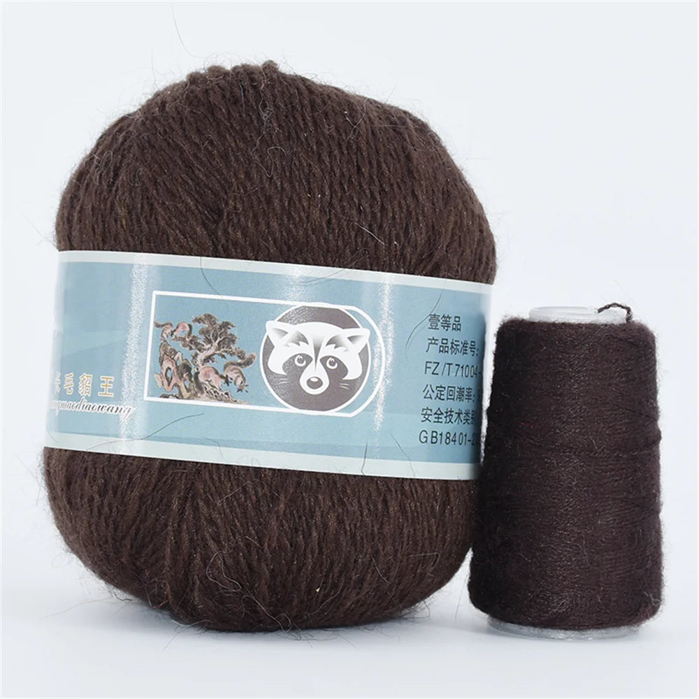 5 Pcs Cashmere Mink Fur Yarn for Hand Knitting  Long Plush Wool Crochet Knitting Yarn for Fall Winter Luxury Needlework Diy Knit