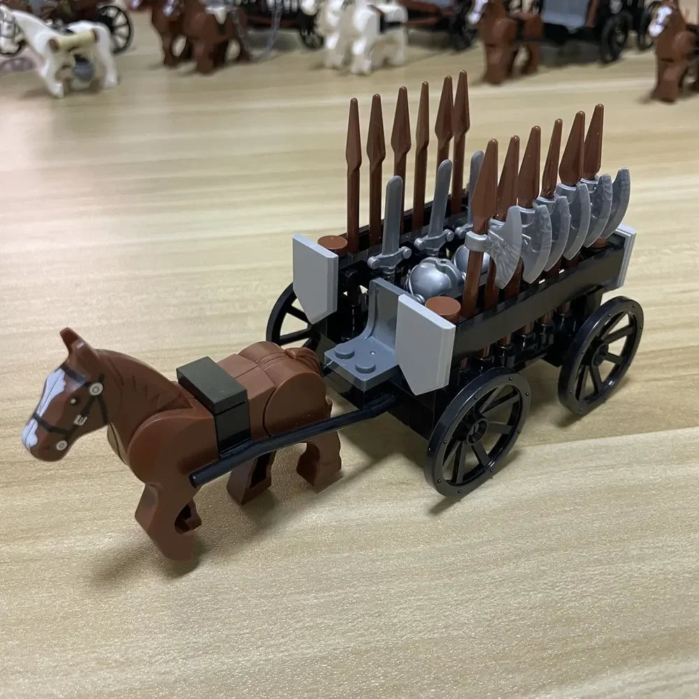 MOC Medieval Carriage & Military Weapons Set
