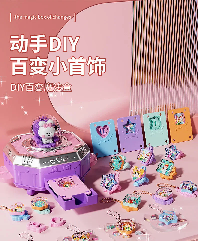 DIY Jewelry Maker Machine Bracelet Crafting Set with Cartoon Rabbit