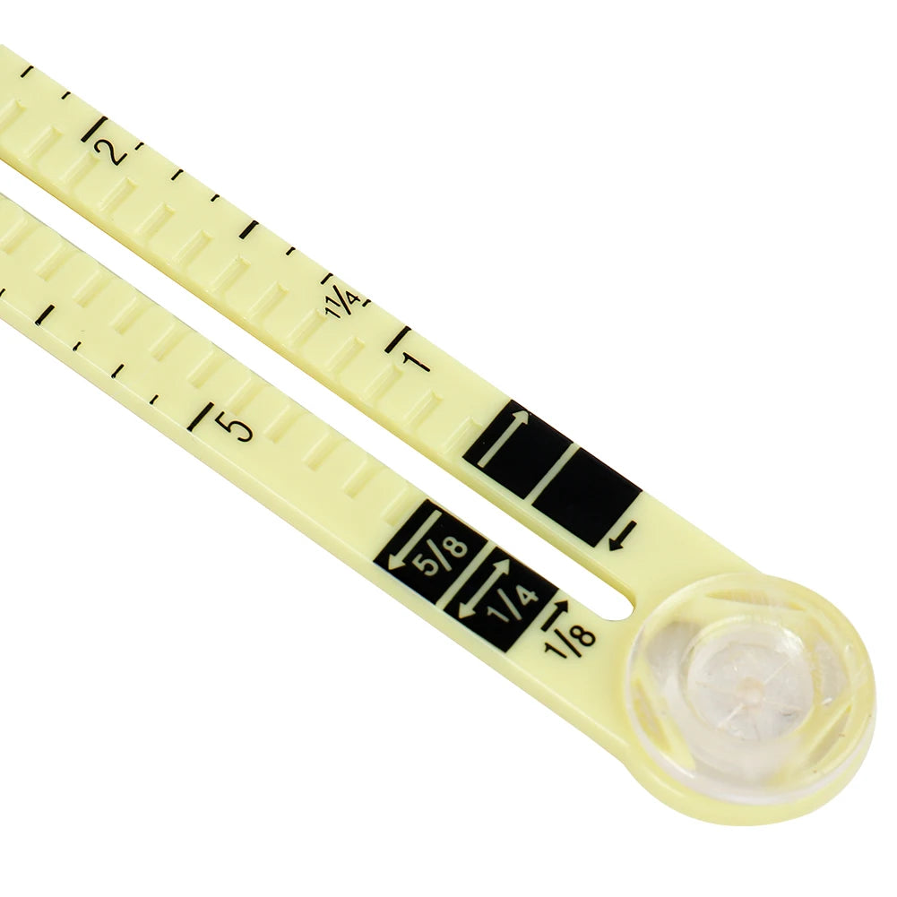 5-IN-1 Sewing Seam Ruler Gauge – Aluminum & Plastic
