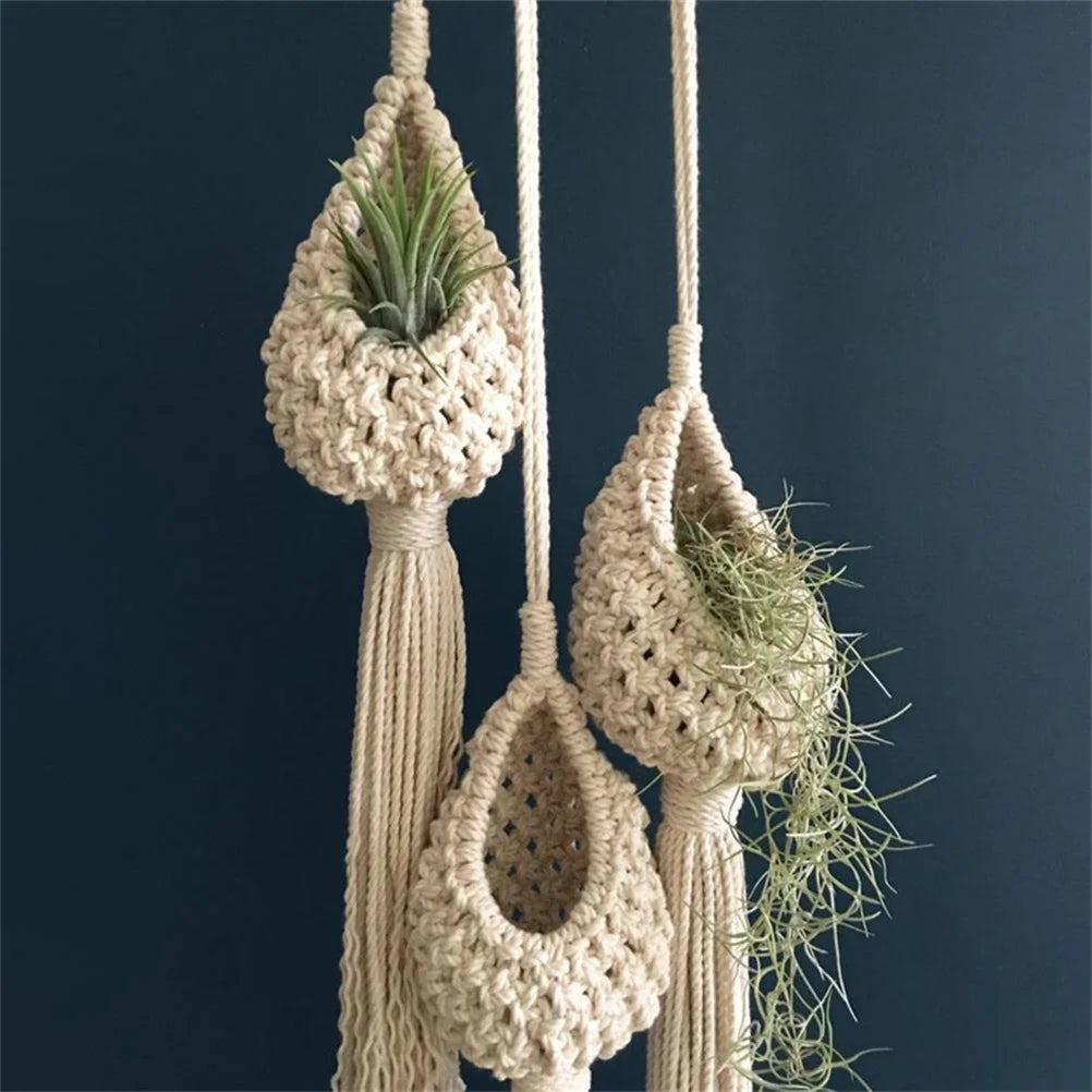 Handmade Macrame Plant Hanger Boho Wall Decor