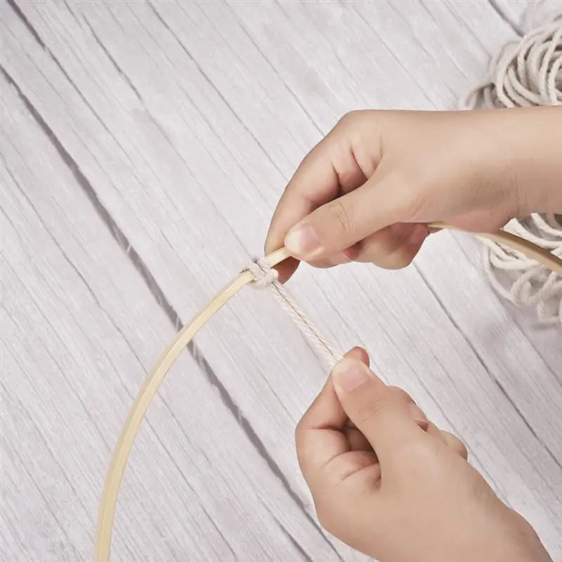 Wooden Bamboo Floral Hoop – DIY Ring for Wreaths, Macrame & Décor