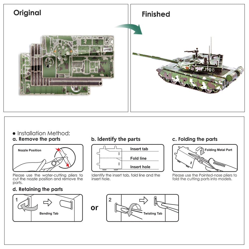 Piececool 3D Metal Tank Model Kit
