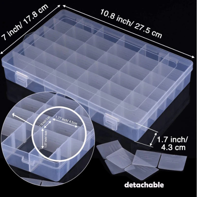 36-Grid Embroidery Floss Organizer Box Set