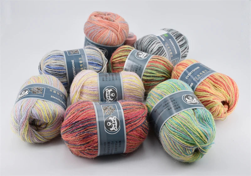 5 Pcs Cashmere Mink Fur Yarn for Hand Knitting  Long Plush Wool Crochet Knitting Yarn for Fall Winter Luxury Needlework Diy Knit