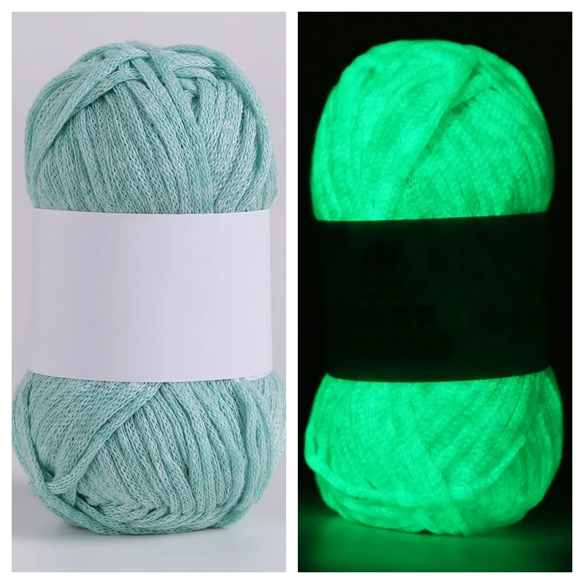 50g Glow-in-the-Dark Yarn – Luminous Wool for DIY Knitting & Crochet
