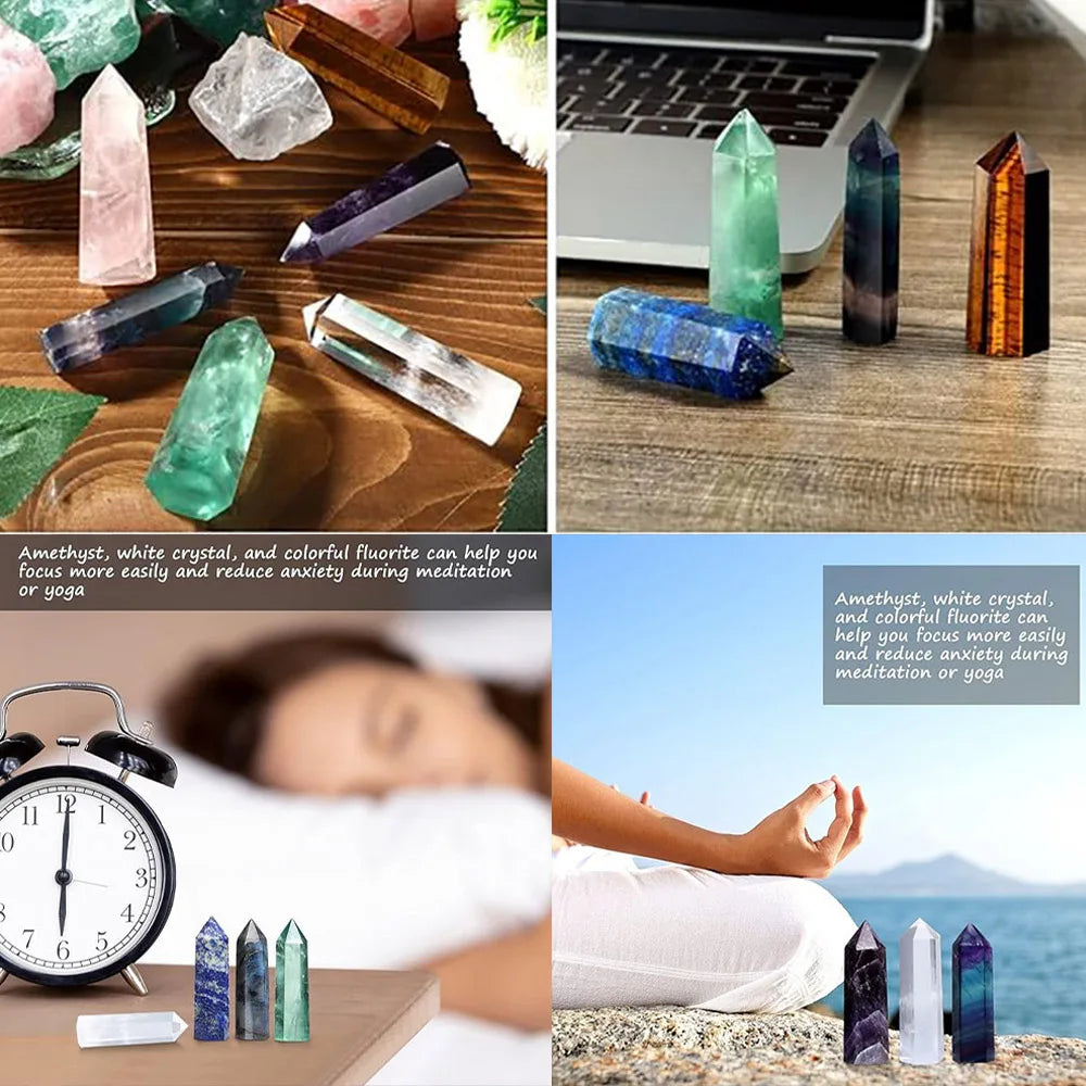 Crystal Stone Point Wands for Decor and Witchcraft