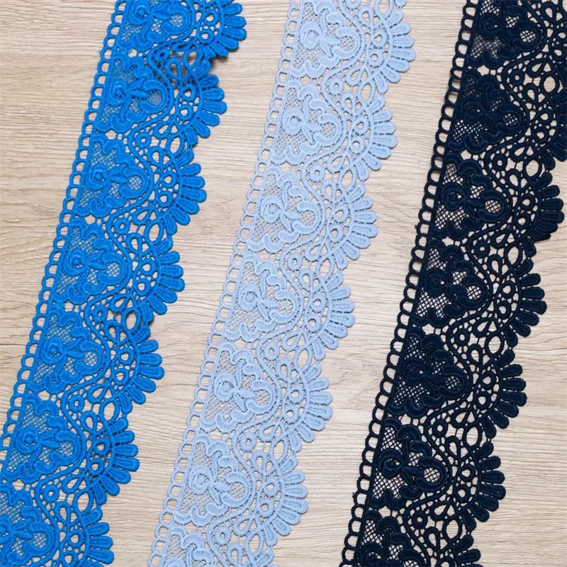 10cm Hollow Floral Embroidered Elastic Lace Trim
