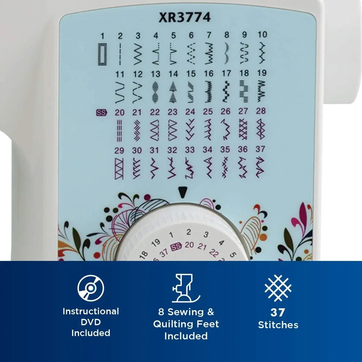 Sewing & Quilting Machine XR3774 – 37-Stitch with Wide Table