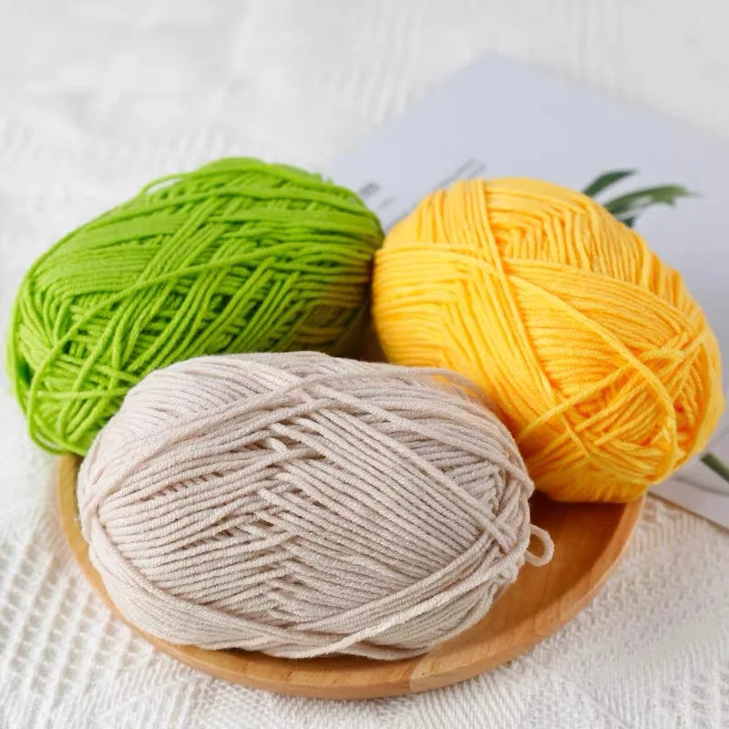 50g Soft Milk Cotton Yarn – Hand Knitting & Crochet Thread