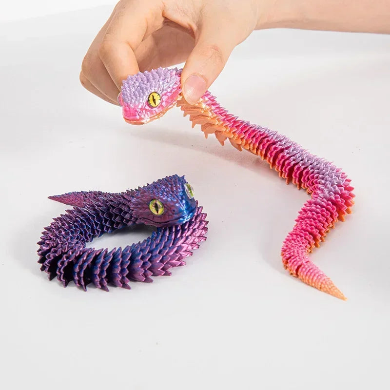 3D Printed Movable Snake – 2025 New Year Gift & Desktop Ornament