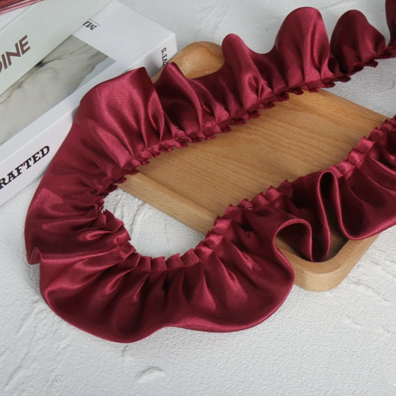 12-Color Reflective Ruffled Lace Fabric for DIY Crafts