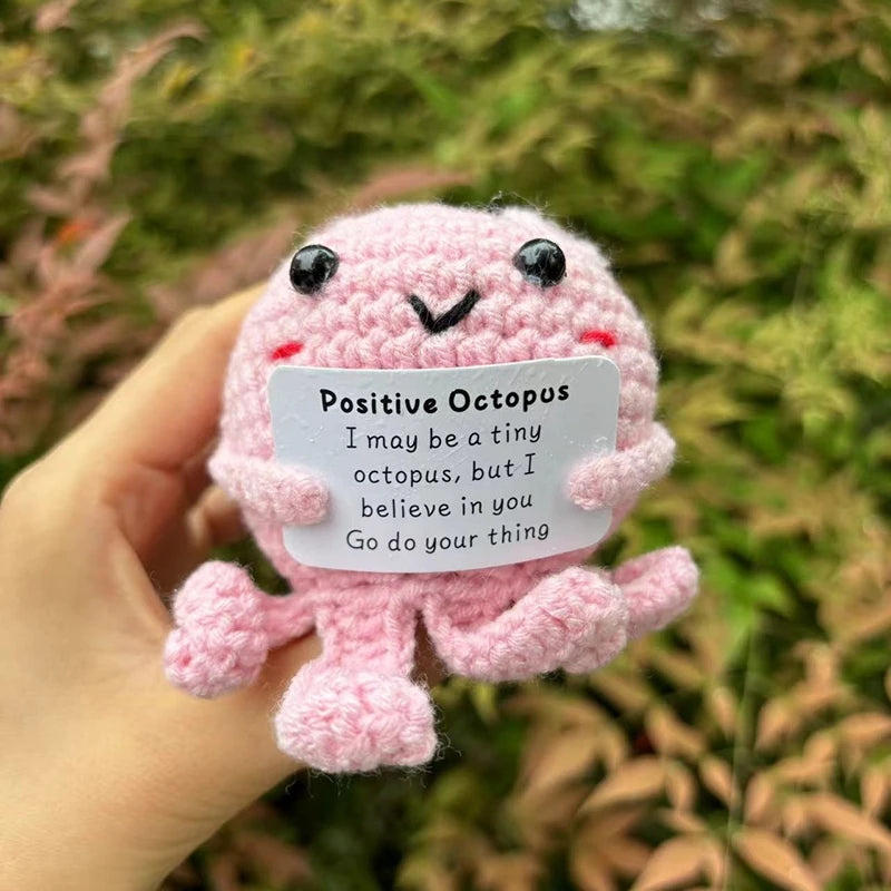 Positive Crochet Doll Kit – Handmade Gift with Affirmation Card