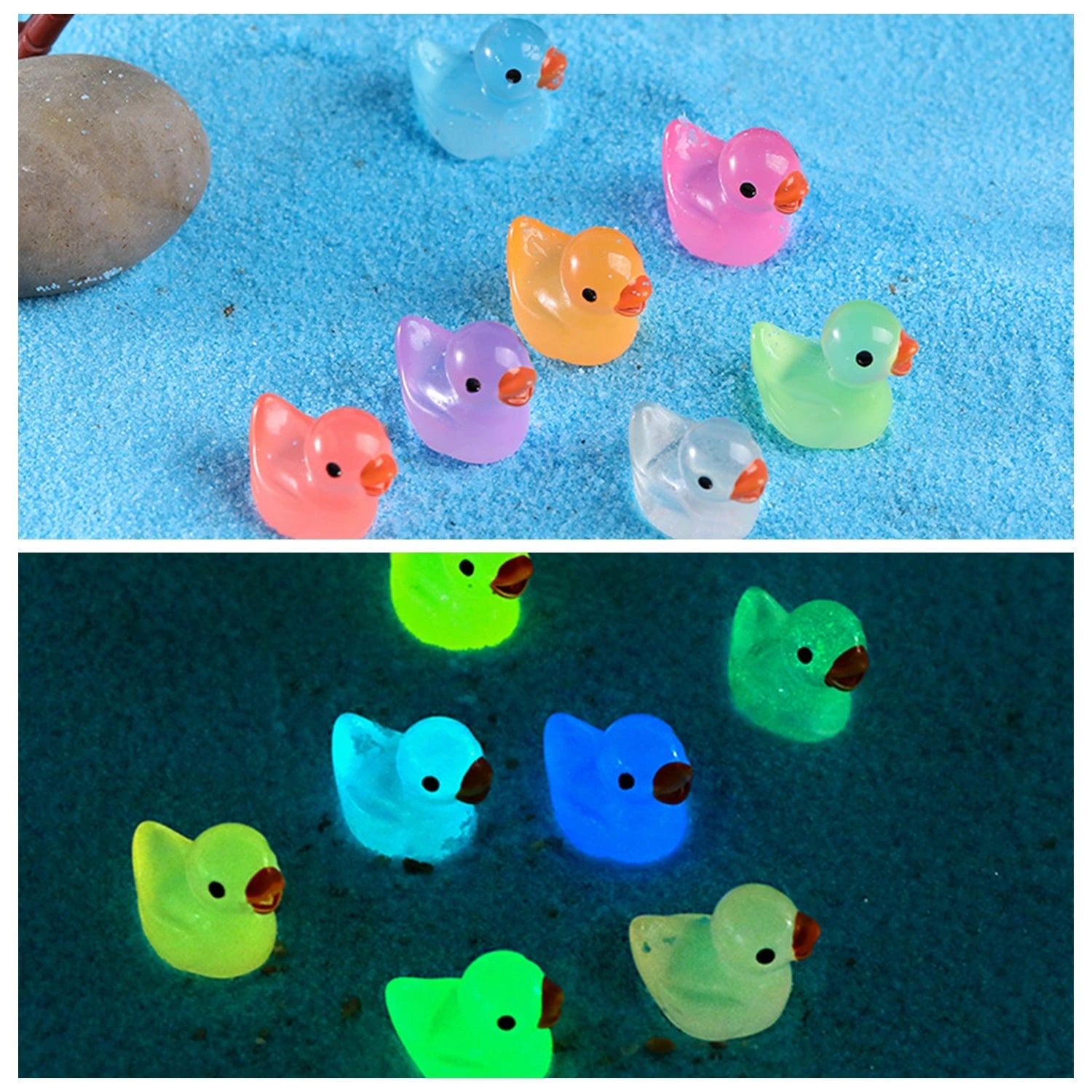 Mini Glow-in-the-Dark Animal and Mushroom Figurines for Fairy Garden