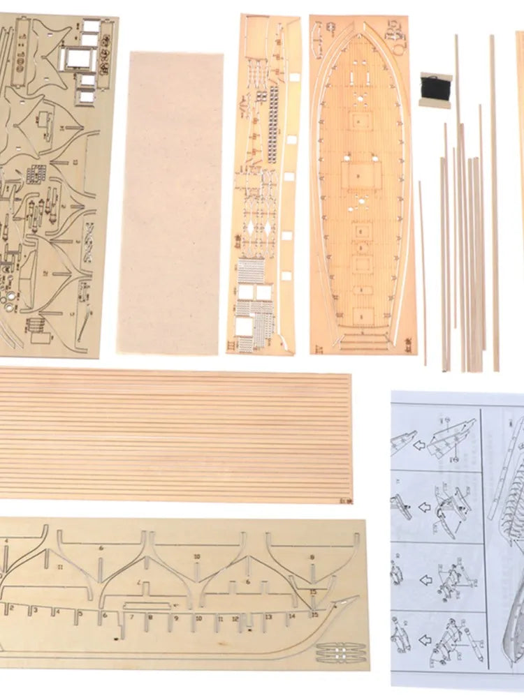 1:100 Halcon Wooden Sailing Boat DIY Model Kit