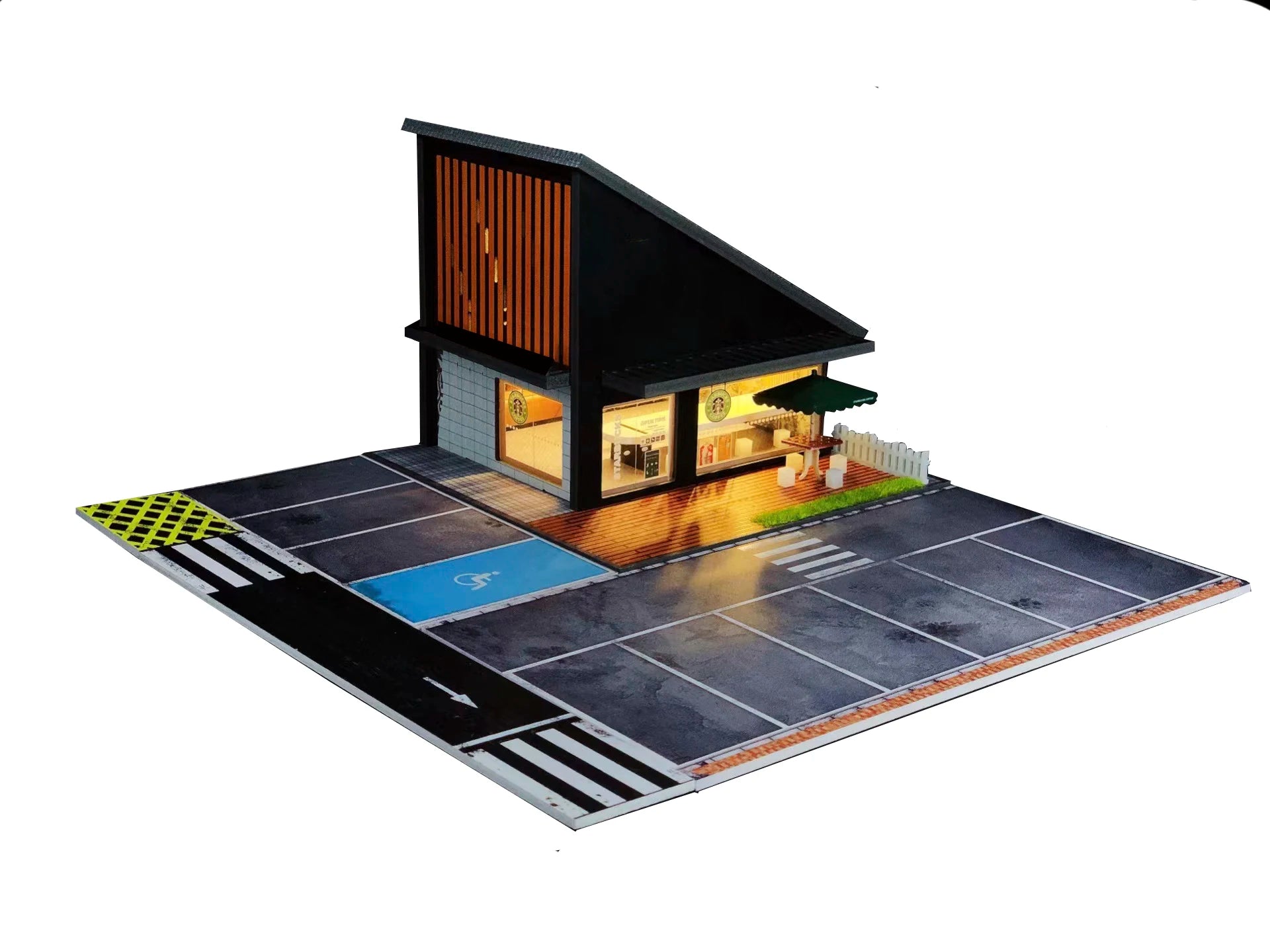 GFans 1:64 Scale Car Garage Diorama Model with LED Lights