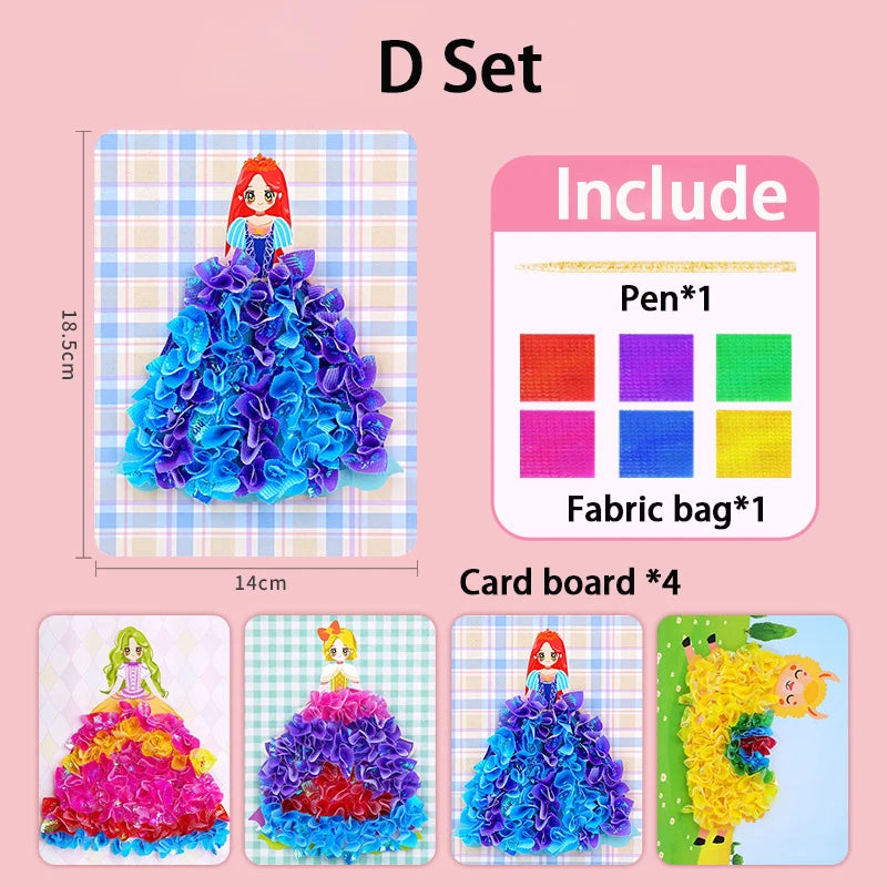 DIY Puzzle Puncture Painting Card Set for Kids