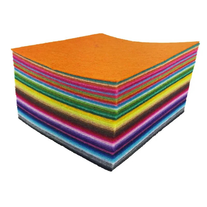 40pcs Assorted Color Soft Felt Fabric Sheets (1mm Thick)