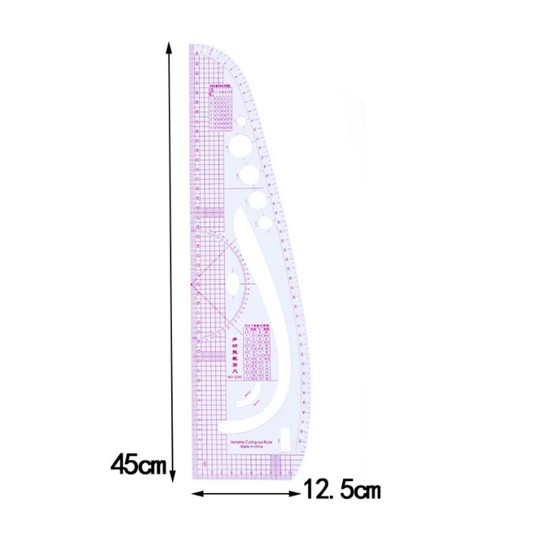 9pcs Metric Curve Sewing Ruler Set for Pattern Making